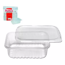 Pote Descartável 350ml Tampa Freezer Microondas Marmita 72un