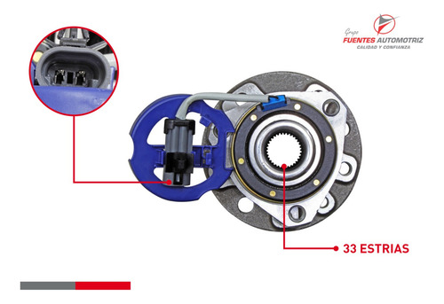 Kit 2 Mazas Balero Delanteras Para Opel Zafira 2002 2003 Abs Foto 4