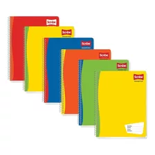 Scribe Escolar Plus Cuaderno Pro 100h Cuadro Chico Pack De 6