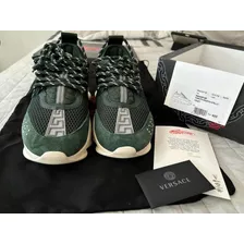 Tenis Versace 100% Originales Chain Green