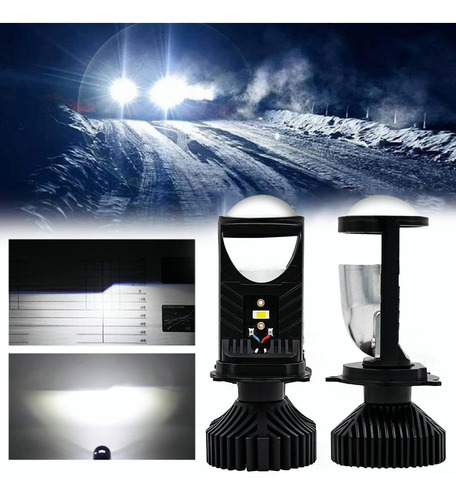 Kit Focos Led Para Coche H4/9003/hb2 Lupa Mini Proyector  Foto 7