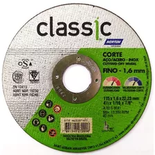 Disco Corte 4.1/2 Aço Inox Classic Kit 25 Peças Norton