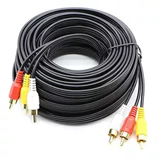 Pasow 3 Rca Cable Audio Video Composite Male To Male Dvd Cab