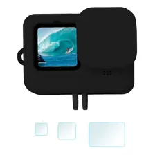 Capa Silicone + Película Lente Para Gopro Hero 9 10 11 Black