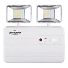 Luminaria Bloco Emergencia Led 2200 Lumens 2 Faróis Led Blu