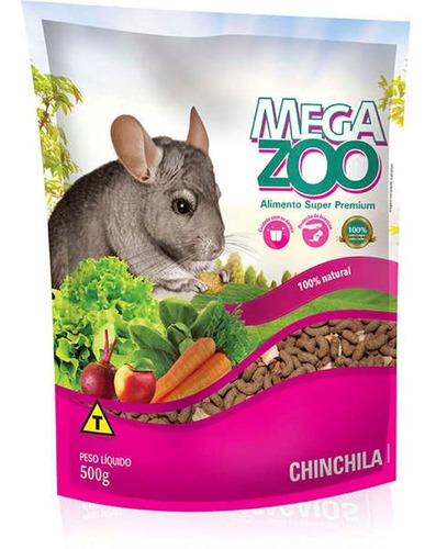 Ração Super Premium Chinchila Megazoo 500gr