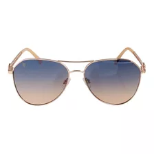 Óculos De Sol Feminino Malibu Kallblack Dourado Branco