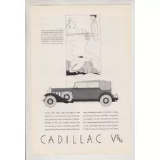 1931 Publicidad Automovil Cadillac V8 Vintage Usa Clasicos