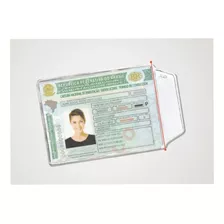 Capa Cnh Habilitação Transparente Com Aba 65x90mm 10 Unidade