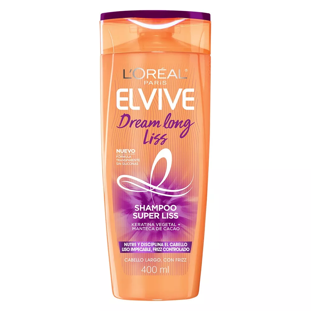Shampoo L'oréal Paris Elvive Dream Long Liss En Tubo Depresible De 400ml Por 1 Unidad