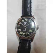 Reloj De Pulsera Vintage Pilot Indu Caratula Negra