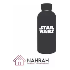 Garrafa Star Wars Logo Térmica Preta 400ml Oficial