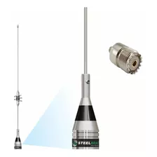 Kit Antena E Conector Uhf Dual Band Movel 1/4 Vhf Steelbras