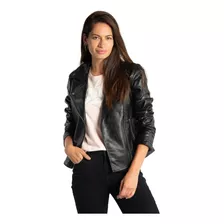 Chaqueta Mujer Faux Leather Moto Jacket Negro Cat