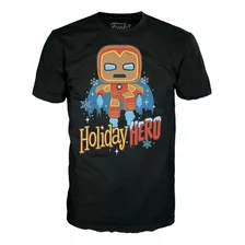 Funko Boxed Tee: Marvel Navidad - Galleta Iron Man Playera G