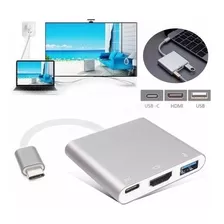 Extensor Tipo C 3 In 1 Usb-c Hdmi Usb 3.1 Tv