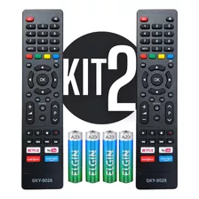 Kit 2 Controle Universal Para Smart Tv Philco Ph55 Ptv32g