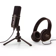 Zoom Zum-2pmp Pack De Podcast Con Audífonos Y Micrófono Usb