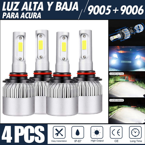 Kit De Focos Led 8000lm Luz Alta Y Luz Baja Para Acura Foto 9