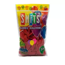 Globos Smits #9 C/50 Estandar Colores Smi1x1 Color Rojo