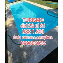 Excelente Casa Con Piscina Climatizada, Para 12 Personas, 3 Dorm Con Aire Acond, 2 Baños, Cerca De Todo: 3 Del Super, 4 De Una Playa, 9 De La Otra, 5 Del Arroyo. 