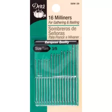 Dritz 16-piece Milliners Mano Agujas, Tamaño 3/9