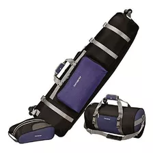 Samsonite Golf Deluxe Juego De Viaje 3 Piezas, Azul Negro