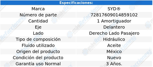 Amortiguador Hidrulico Del Derecho Acura Mdx 07 Al 12 Syd Foto 2