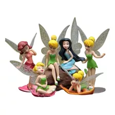 Kit Com 6 Bonecas Sininho Tinker Bell - Pronta Entrega