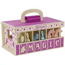 Breyer Horses Unicorn Magic Wooden Stable Set De Juego Con 6