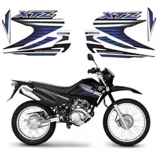 Kit Adesivos Yamaha Xtz 125 2007 Azul 10032