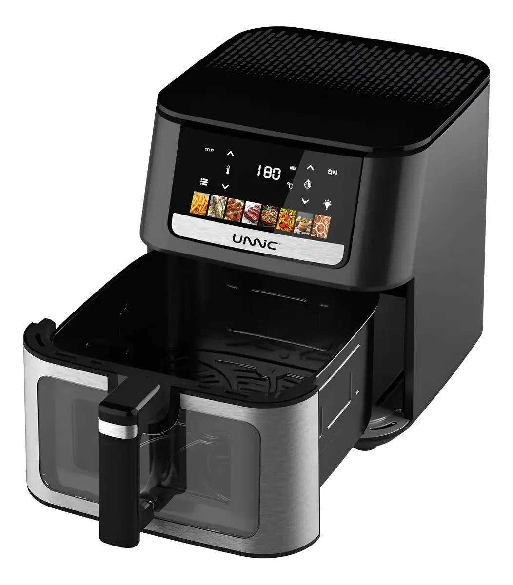 Freidora De Aire Sin Aceite Air Fryer Panel Digital 10 L Negro