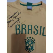 Camisa Seleção Brasileira Autografada Dunga