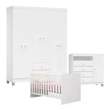 Quarto De Bebê 6 Portas Ternura Baby Com Berço Americano