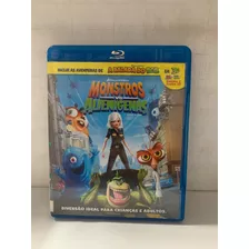 Monstros Vs Alienígenas Blu Ray Original Usado Dublado