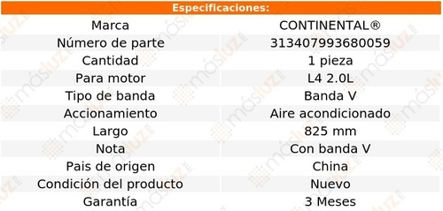 Banda 825 Mm Acc 200sx L4 2.0l 87 Aire Acondicionado Foto 4