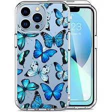 Funda Luhouri Case Para iPhone 13 Pro-mariposas Azules