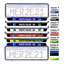 Suporte Placa Carro Porto Velho - Ro Personalizado Kit 2 Sup