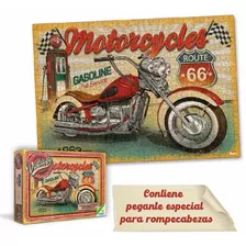 Rompecabezas 1000 Piezas Retro Vintage Moto Clásico Ronda