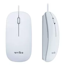 Mouse Óptico Conexión Cable Usb Color Blanco