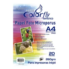 Papel Microporus Satin Fotográfico A4 260g Pack X2 Disershop