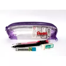 Estojo Escolar Pen Case Roxo Kit 1 Un Pentel