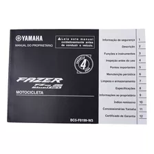Manual Do Proprietário Fz25 Original Yamaha
