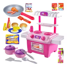 Mini Cozinha Infantil Frigideira E Cooker Com Acessórios