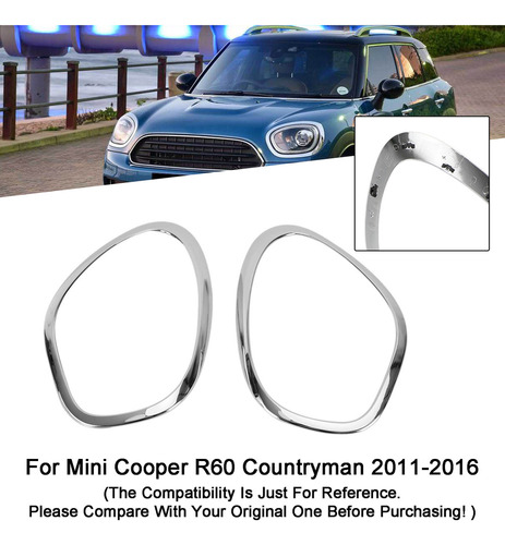 2 Anillos Moldura Faros Delanteros Para Mini Cooper R60 Foto 8