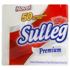 Guardanapo De Papel Folha Simples Sulleg Premium 31cm X 31cm Pacote 50 Unidades