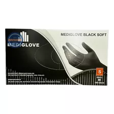 Guantes De Nitrilo Antideslizante X100 Mediglove Black Soft 