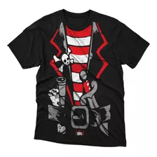 Accesorio Disfraz Pirata Camiseta Estampado Adultos Niños Halloween 2023 Fantasma Bombero Karateca Ingeniero