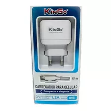 Kit Carregador Micro-usb V8 Kingo 1.2a 5v P/ Galaxy J2 Core