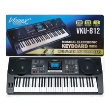 Vozzex Vku-812 Teclado Organo Usb 5 Octavas 61 Teclas Piano 